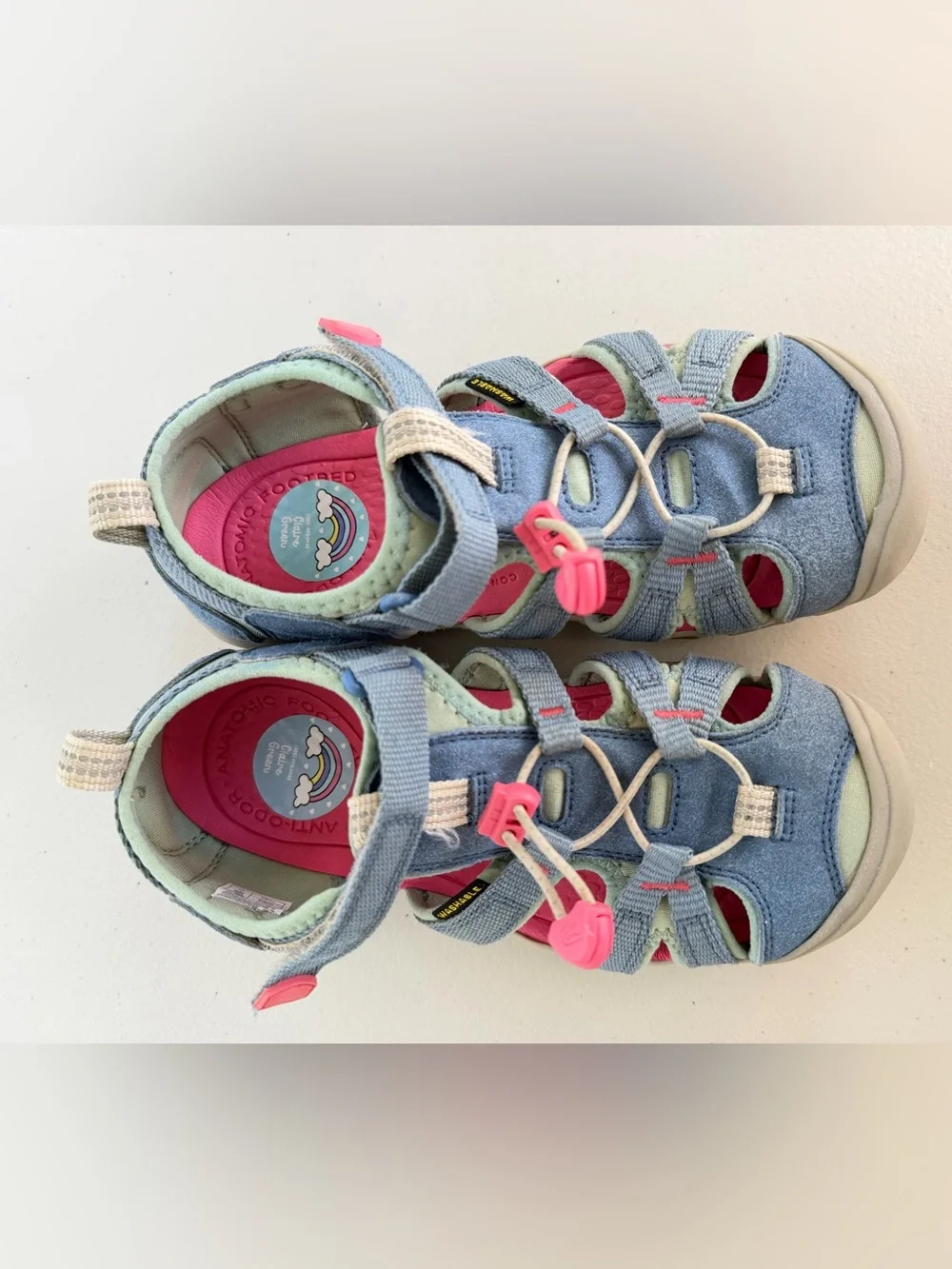KEEN Seacamp II CNX Kids Sandals Coronet Blue Hot Pink Size 3 EU 35